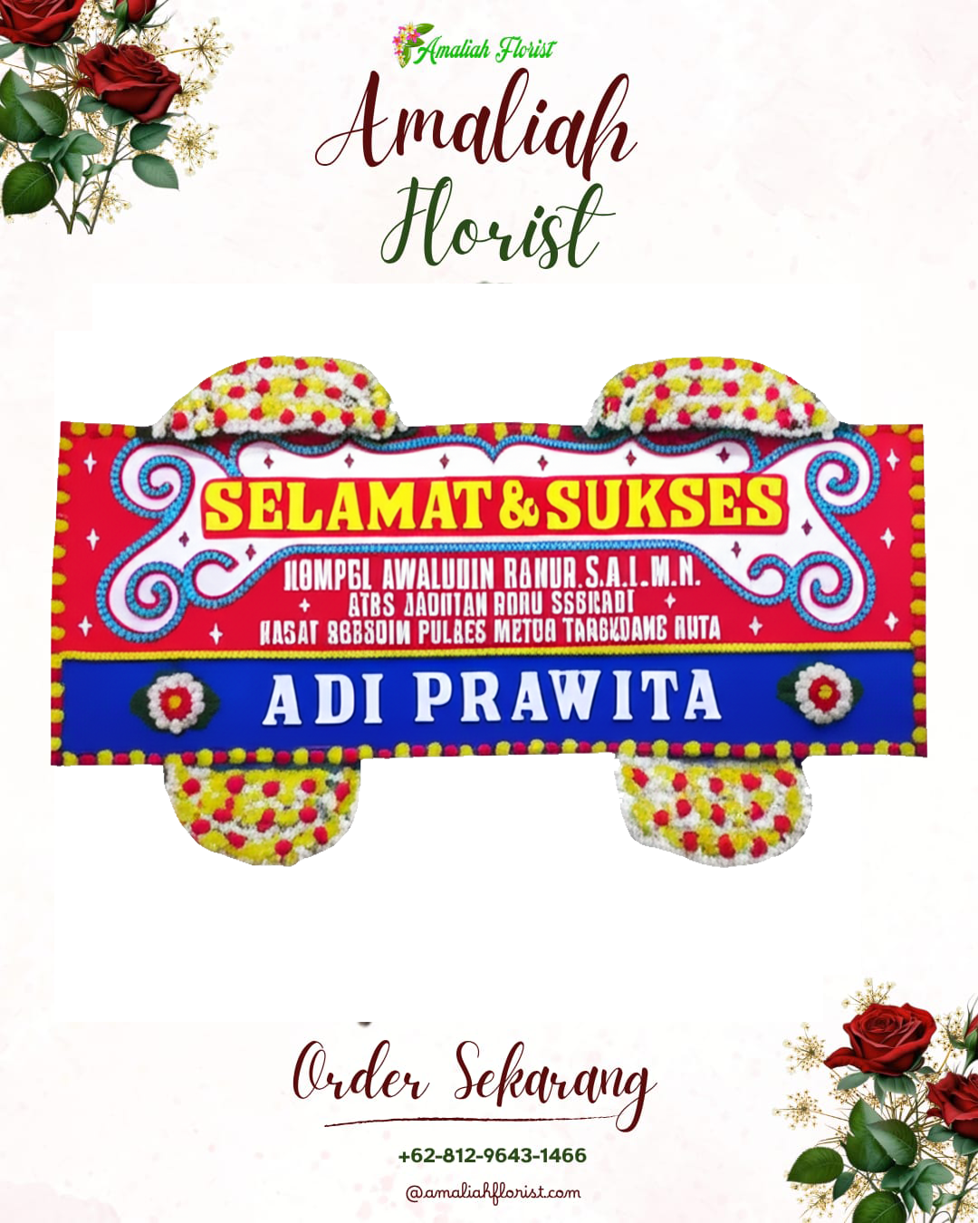 Papan Bunga Ucapan Selamat Baki